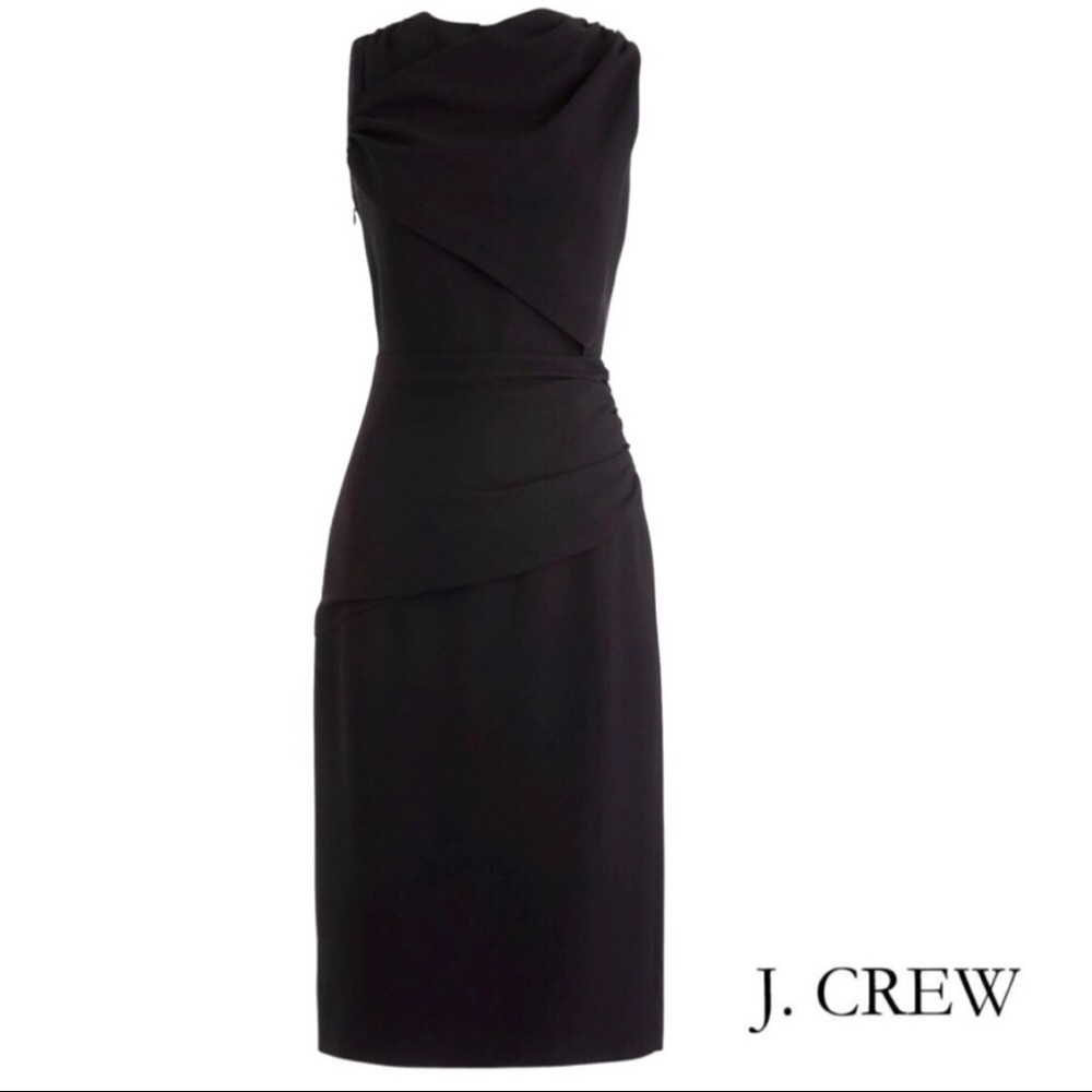 NWT J. Crew High Neck Drape Sheath Dress
